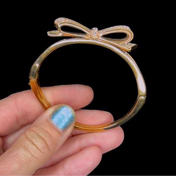 Kate Spade Gold-Tone Crystal Bow Bracelet - Picture 3 of 9